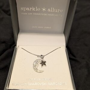 Sparkle Allure Moon and Star Necklace